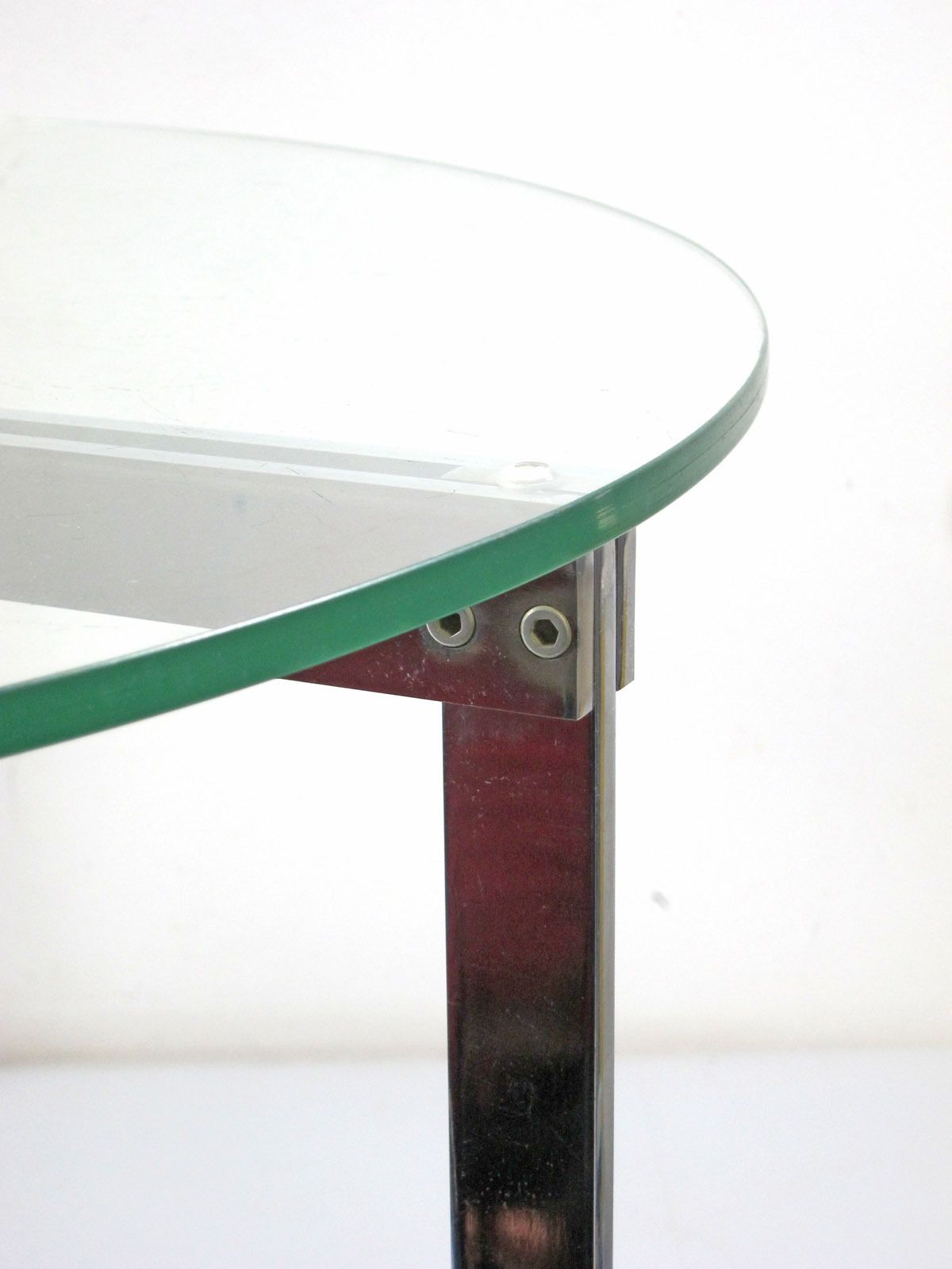 Modernistische Salontafel – Roestvrij Staal & Glas photo vintage