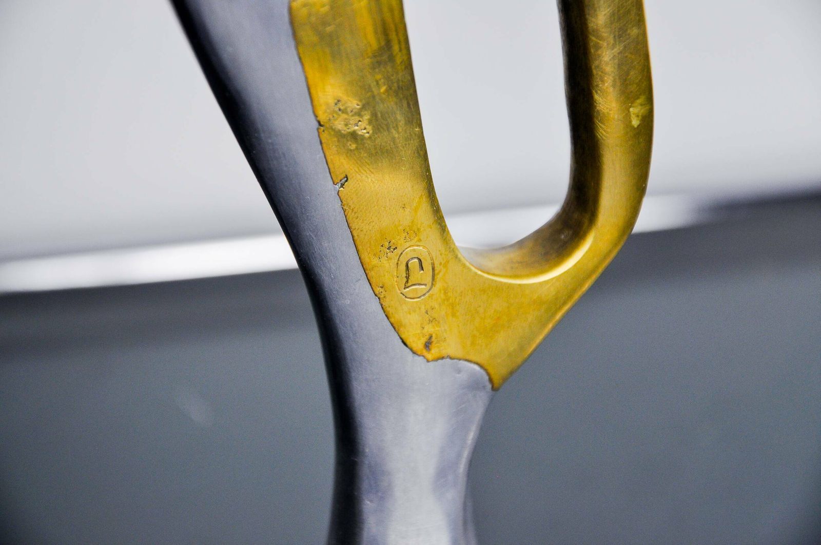 Pair Of Brutalist Candlesticks By Léopold, Bronze And Aluminum, Spain, 1970 photo Home Decor
