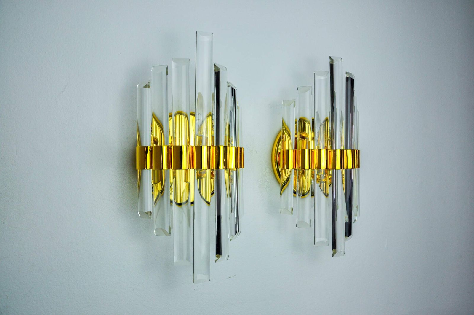 Pair Of Venini Murano Glass Wall Lights Italy 1970 photo 1568.0
