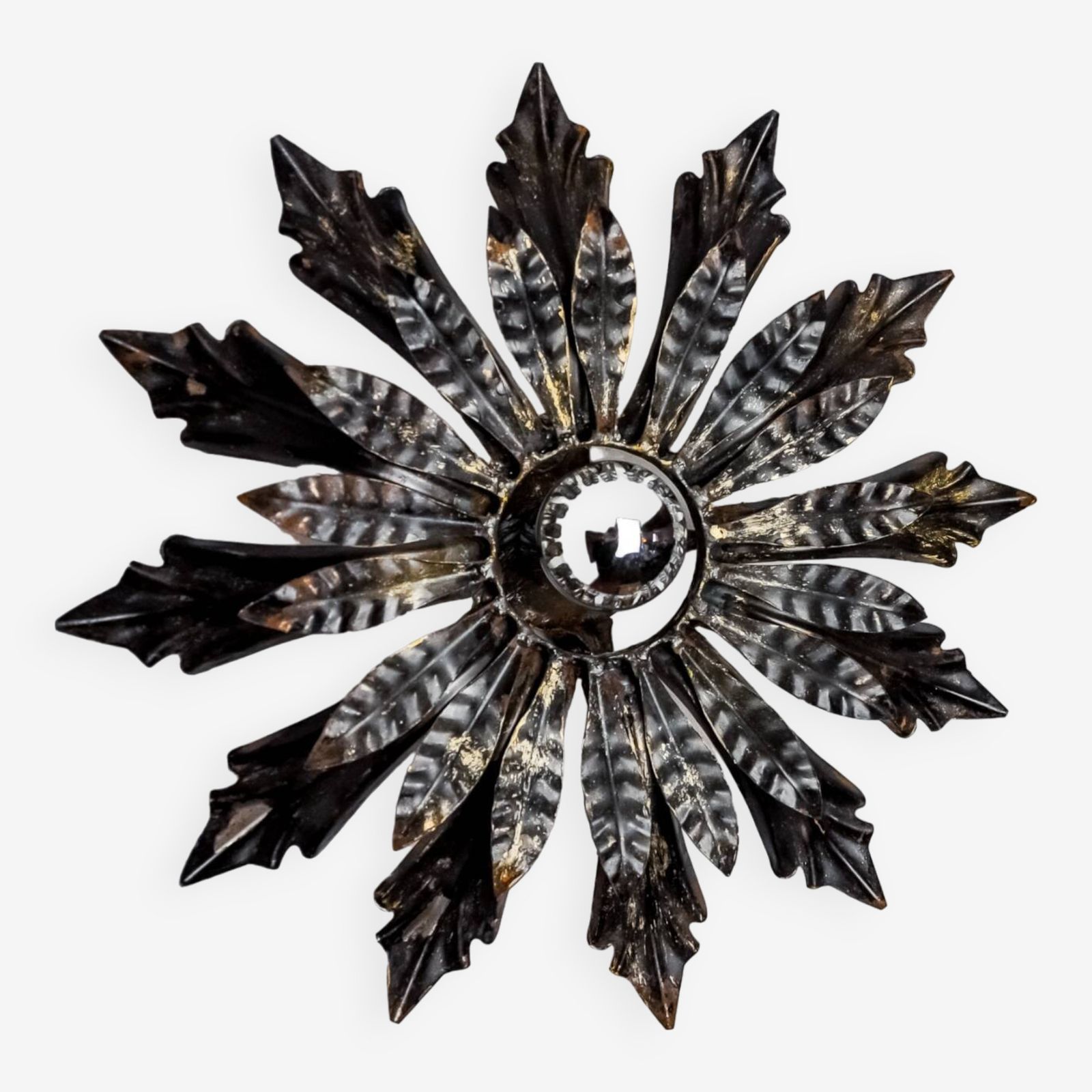 Sun And Floral Appliques By Ferro Arte, Spain, 1970