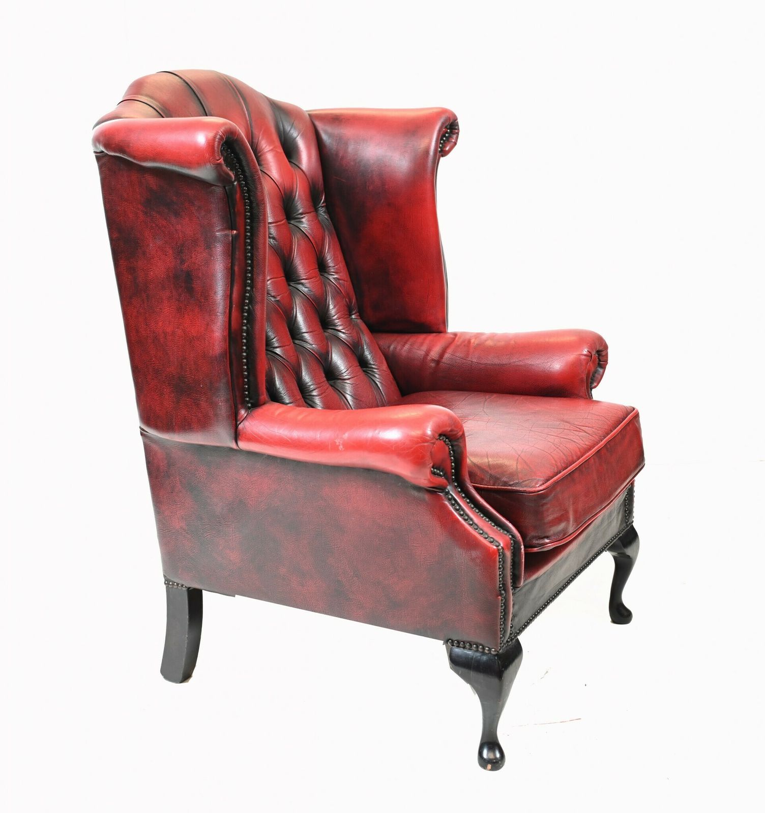 Single Chesterfield Chair Wingback Leather Armchair photo furniture