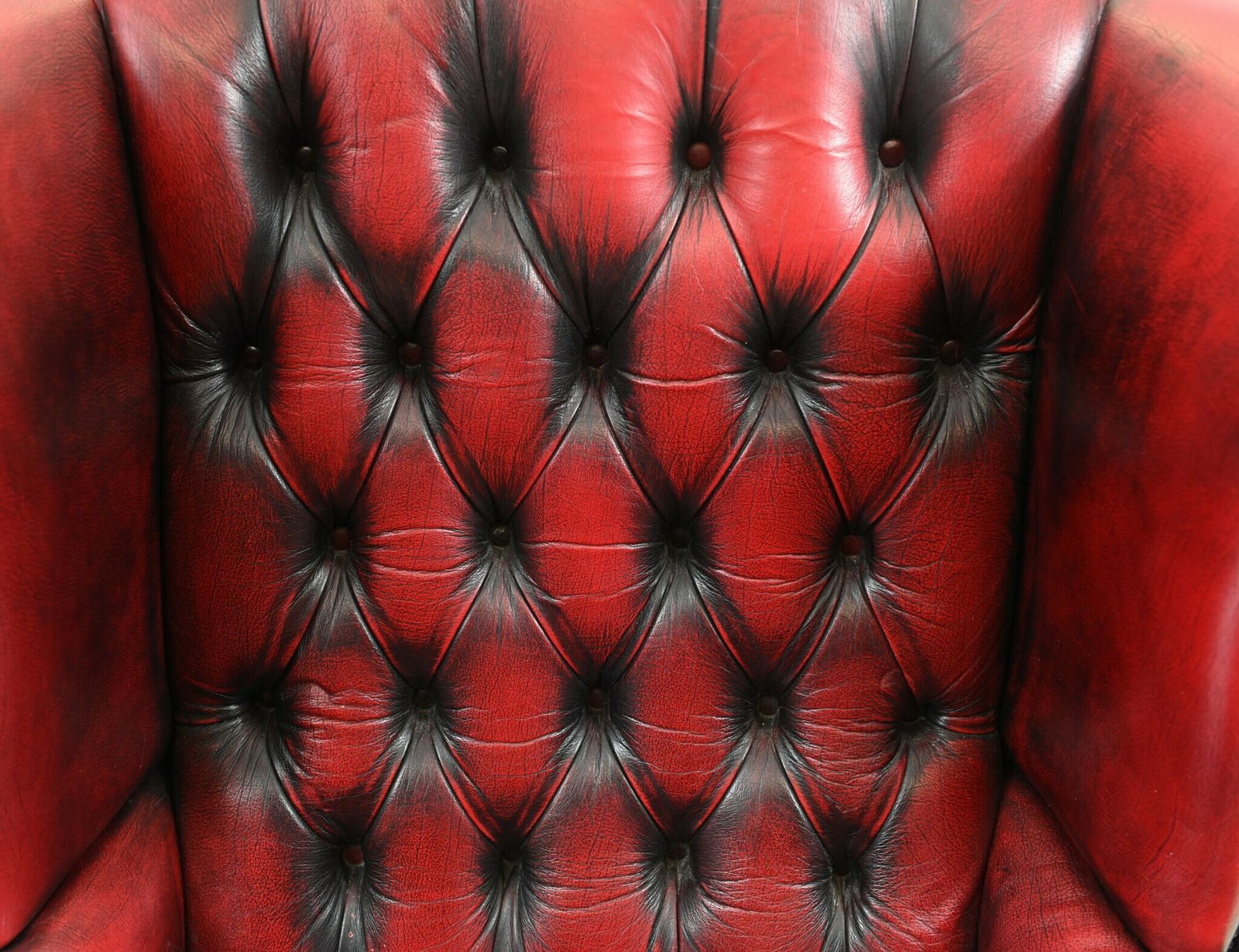 Single Chesterfield Chair Wingback Leather Armchair photo for sale