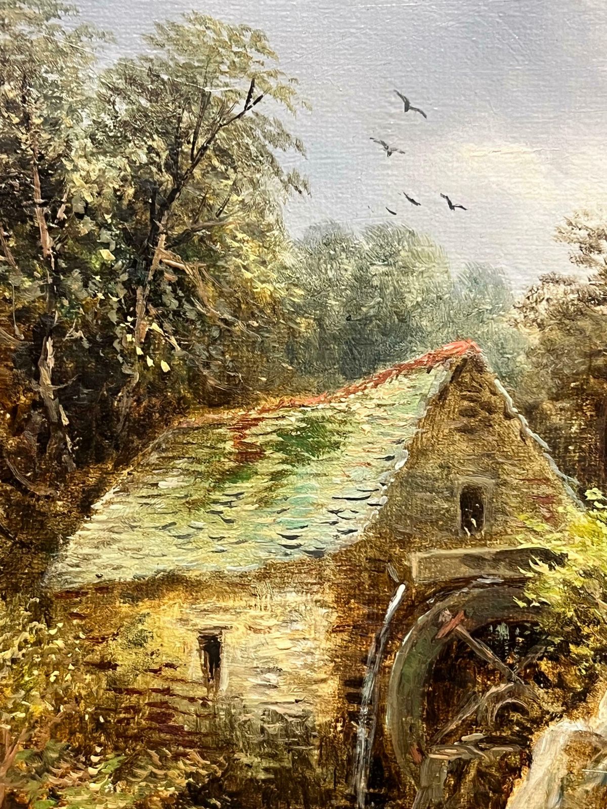 Welsh School19th Century Welsh Oil Landscape With Rustic Watermill With Figure By The Stream19th Century photo 1171.0