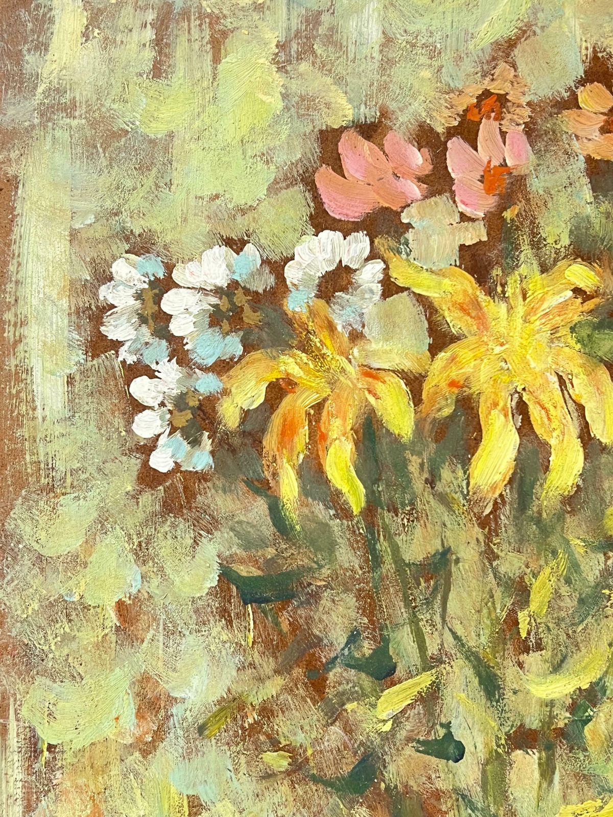 Fanch Lelimpressionist Floral Still Life Vibrant Bouquet In A Dark Vase Oil Painting20th Century photo Art