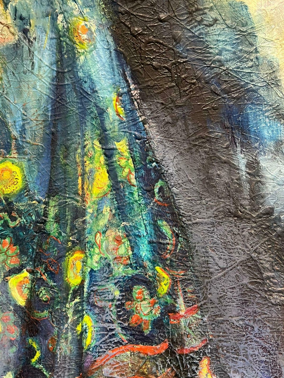 photo for sale French Schoolhuge Portrait Veiled Female In Dreamlike Fusion Of Spirituality And Nature1970's