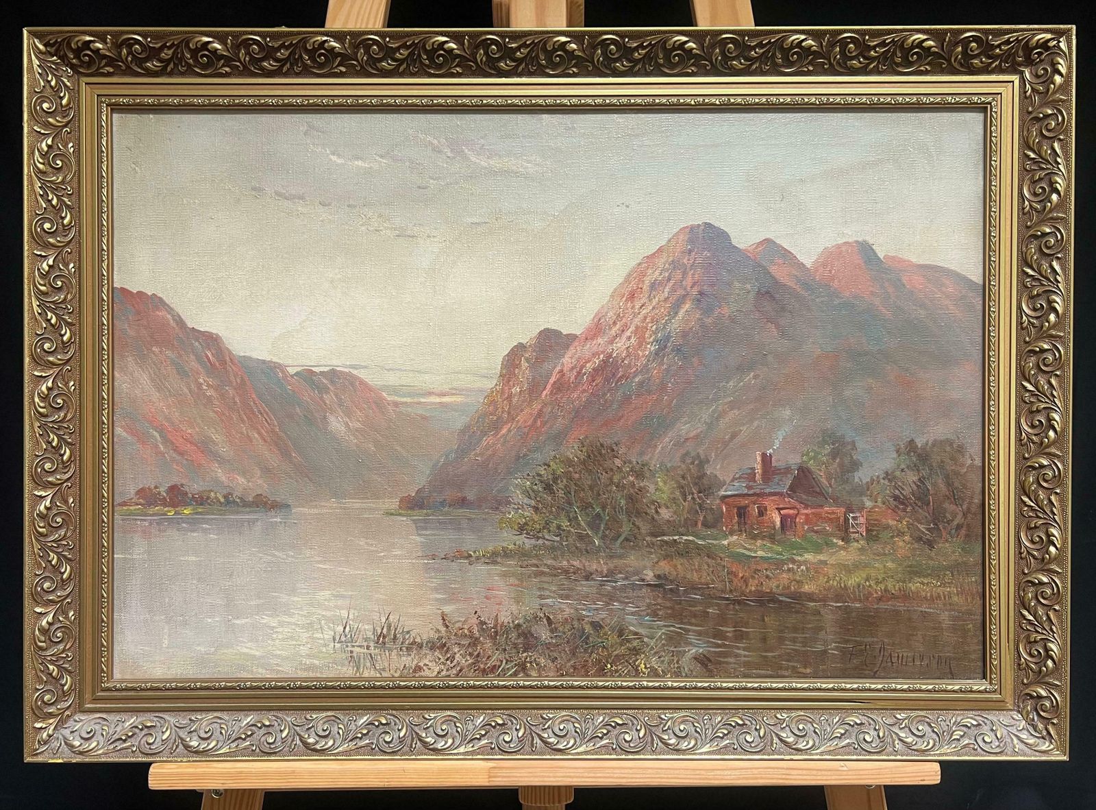 F. E. Jamiesonantique Scottish Highland Quiet Lakeside Cottage In The Shadow Of Lochgoilhead 1920's photo furniture