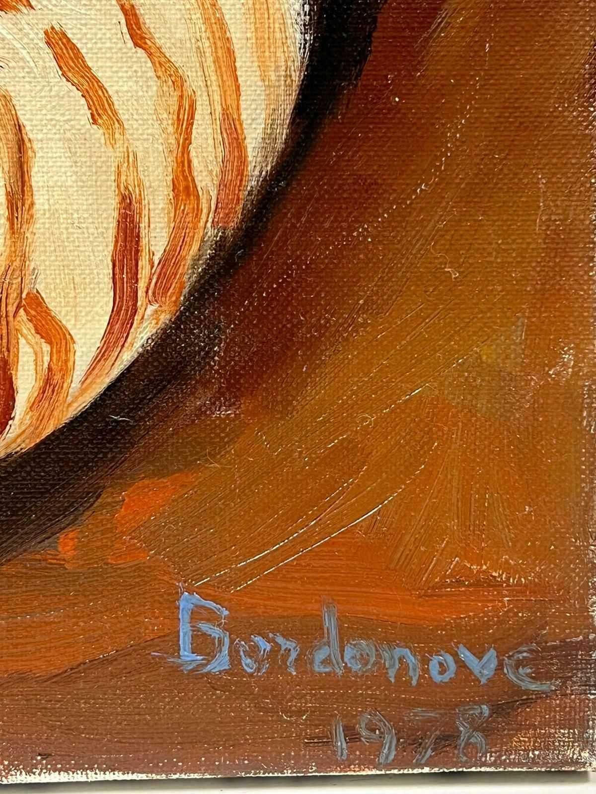 Georges Bordonove1970s French Signed Oil Painting Large Seashells Brittany Fishing Harbor Exhibit1978 photo 809.0