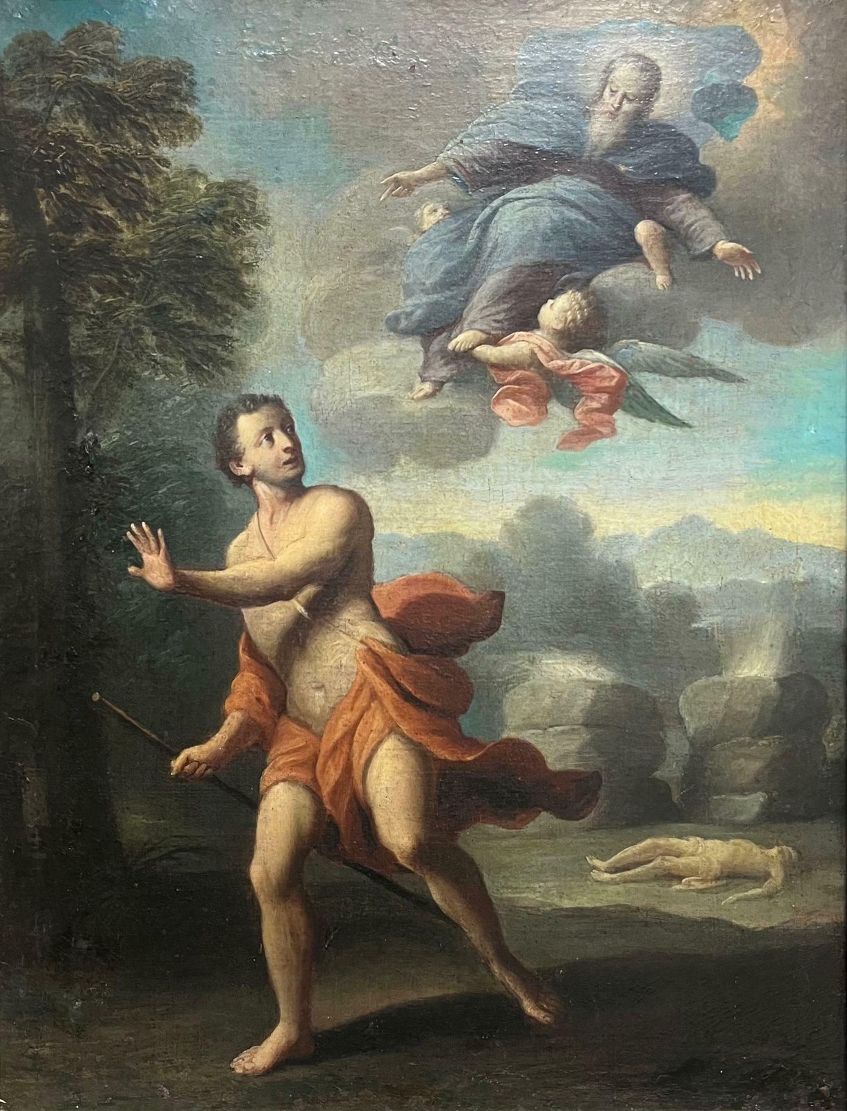 French Schoolfrench 17th Century Baroque Period Old Master Oil Painting Archery Figure 17th Century photo furniture