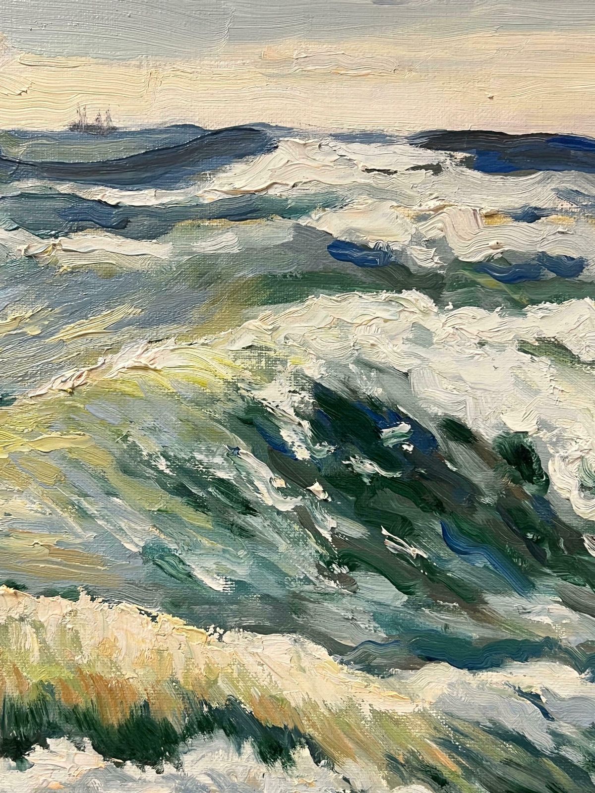 Georges Bordonovefrench Post Impressionist 20th Century Oil Painting Heaving Waves Crashing Seas photo buy