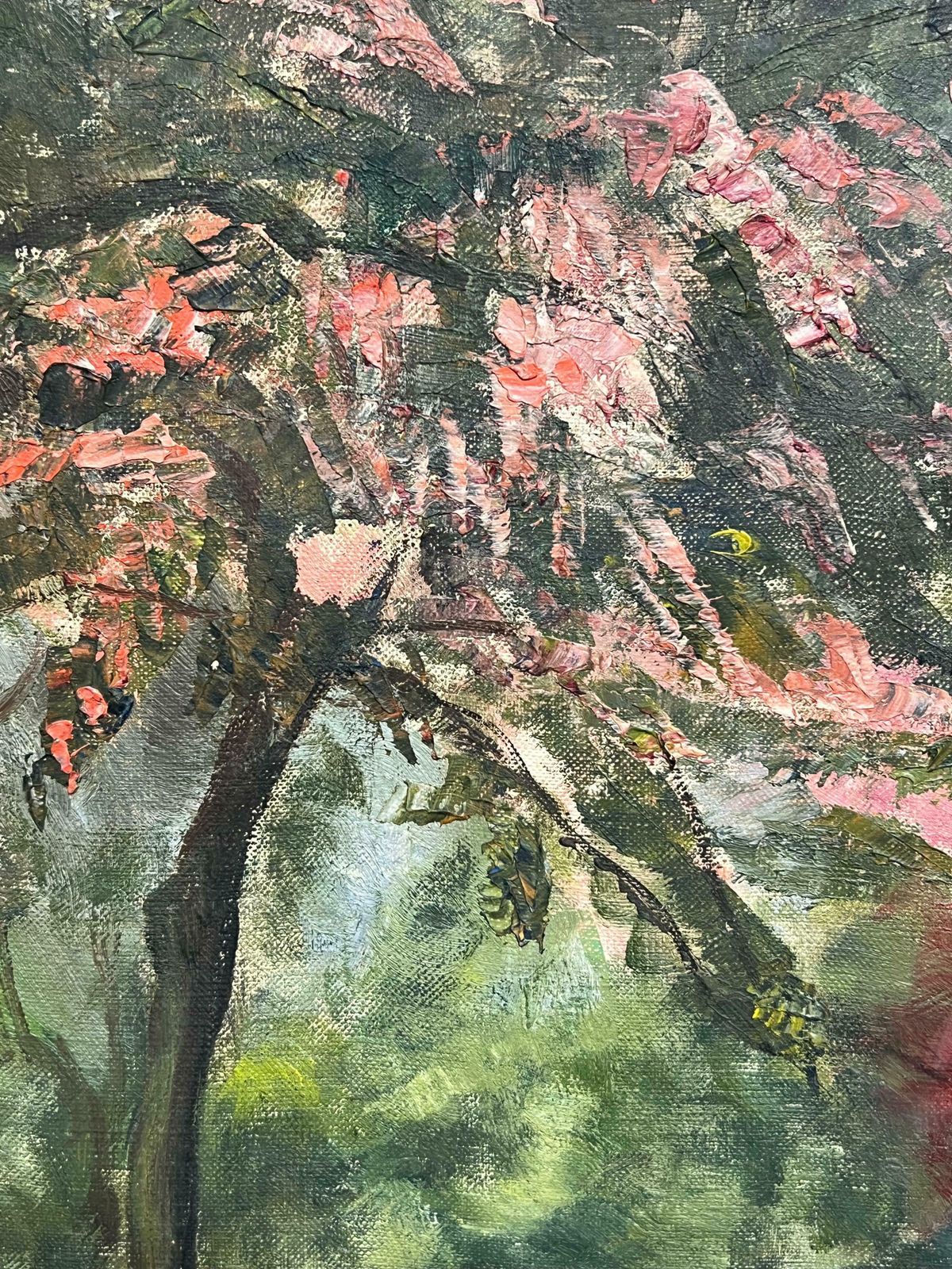 Simone Forge1930's French Impressionist Oil Painting Bright & Colorful Ornamental Trees1930's photo 809.0