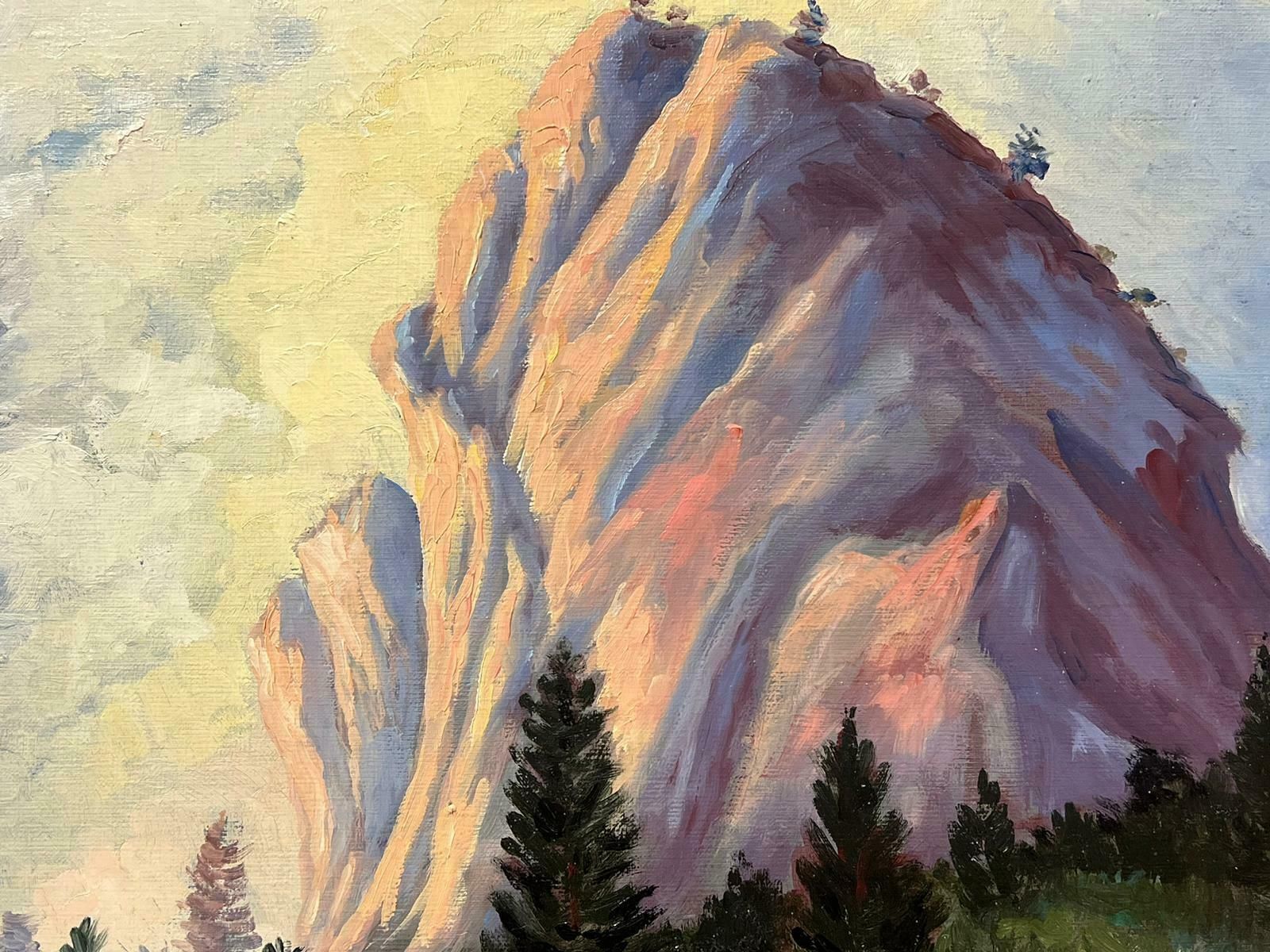 Georges Bordonovelarge French Contemporary Oil Painting Dramatic Rock Formation Landscape photo vinterior