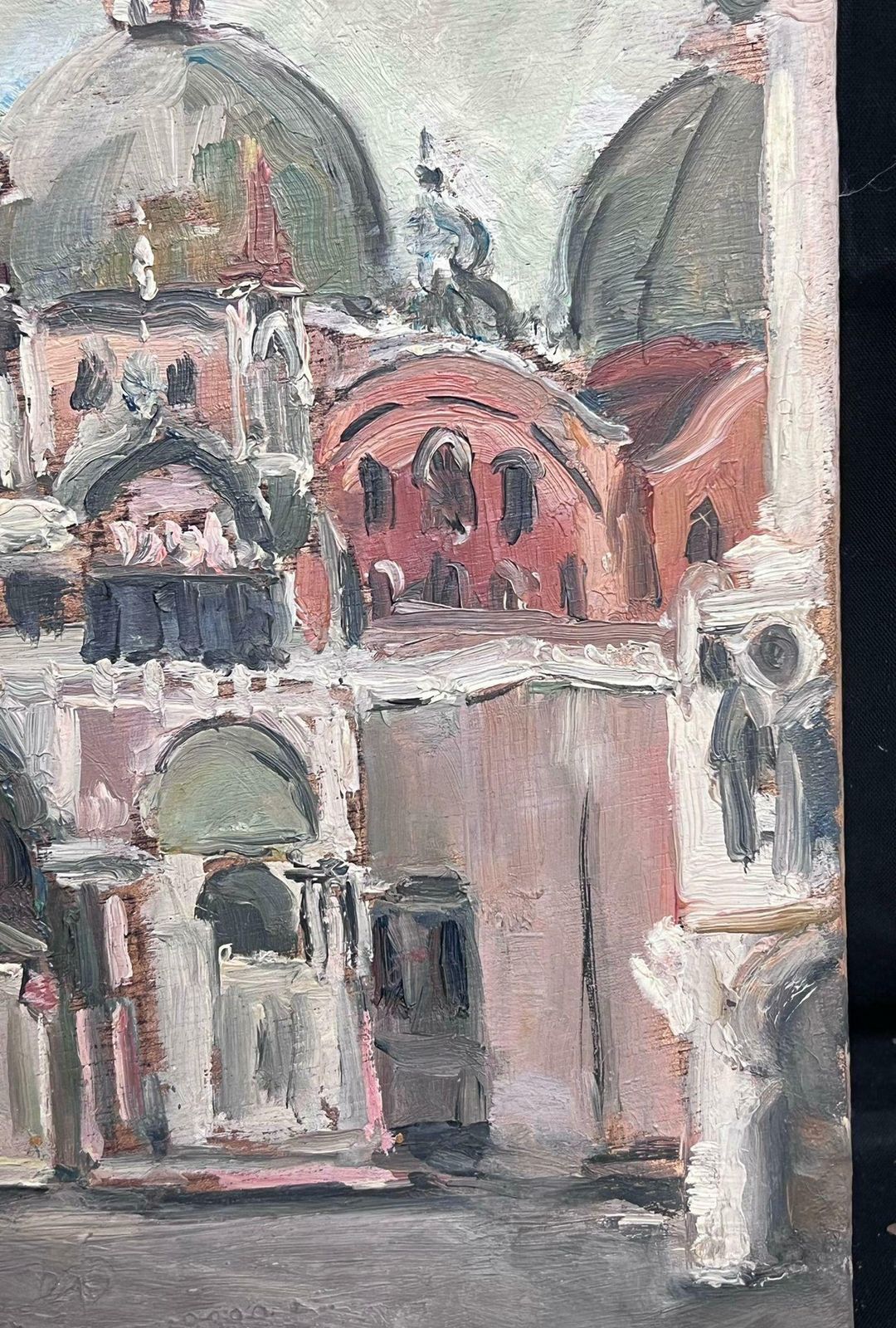 Regine Davidmid 20th Century 1950's French Post Impressionist Oil Doges Palace Venice 1950's photo for sale
