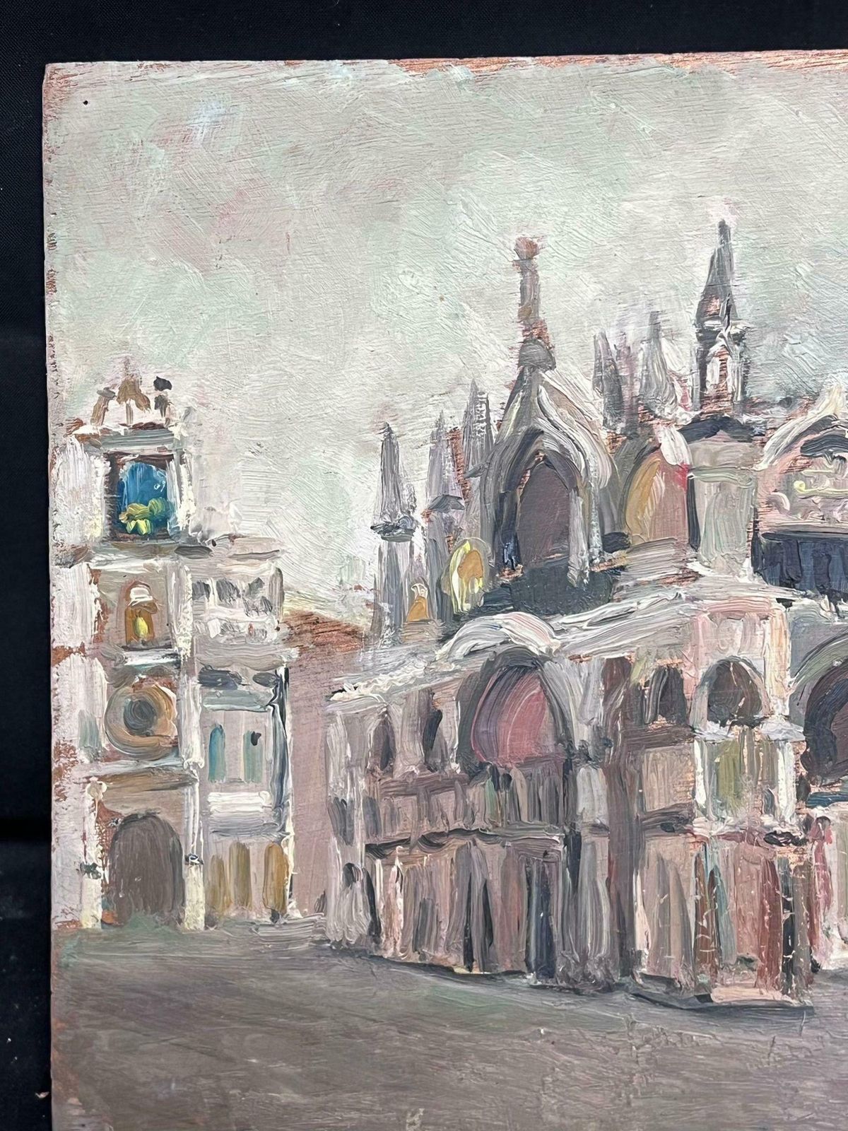 Regine Davidmid 20th Century 1950's French Post Impressionist Oil Doges Palace Venice 1950's photo Art