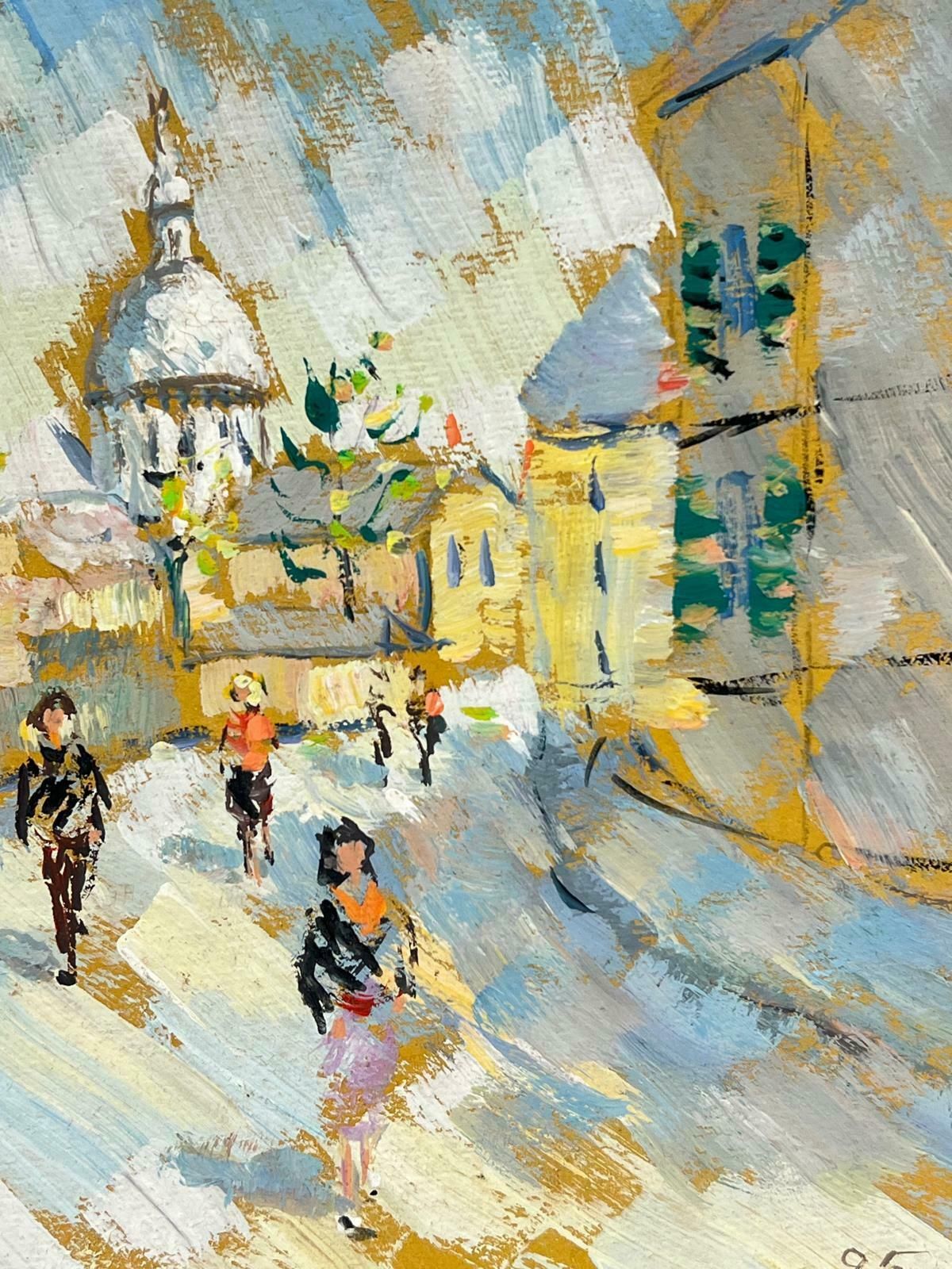 Fanch Lelbright And Lively Cityscape With St. Paul's Cathedral London Oil Painting20th Century photo Art