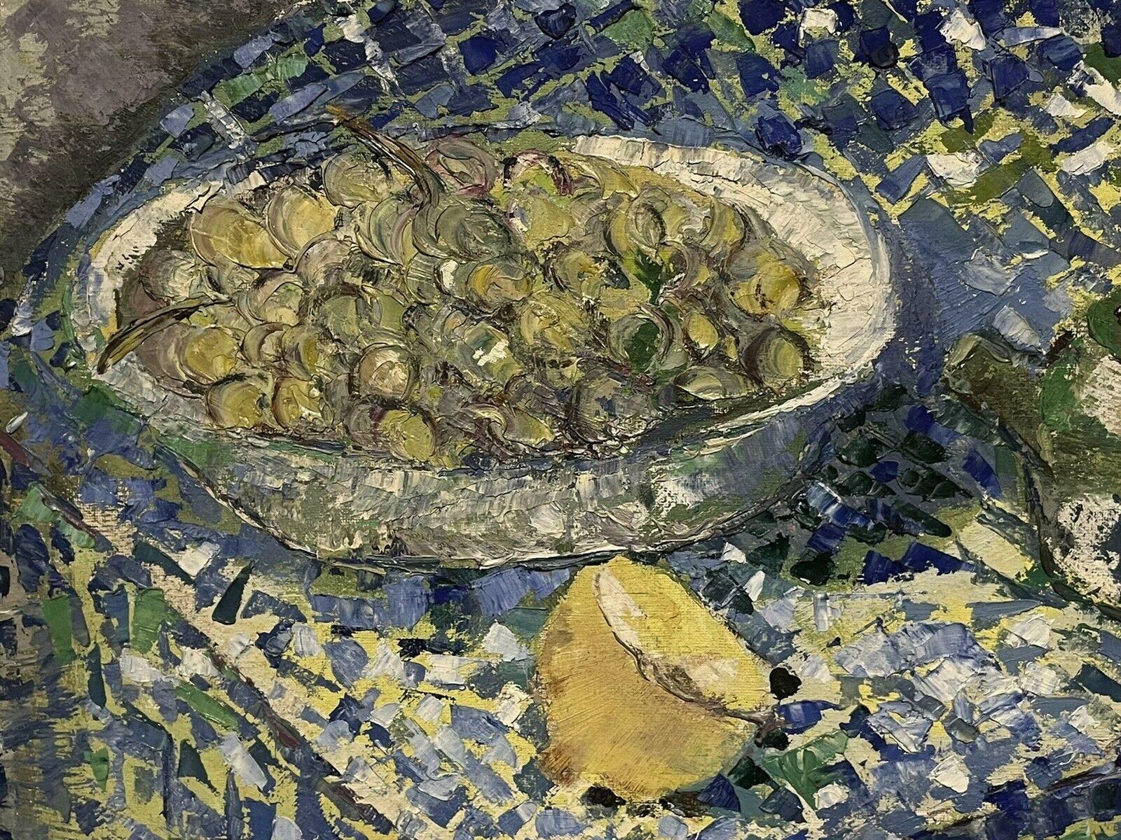 Unknownmid 20th Century French Post Impressionist Oil Kitchen Table Interior Still Lifec. 1950's photo vinterior