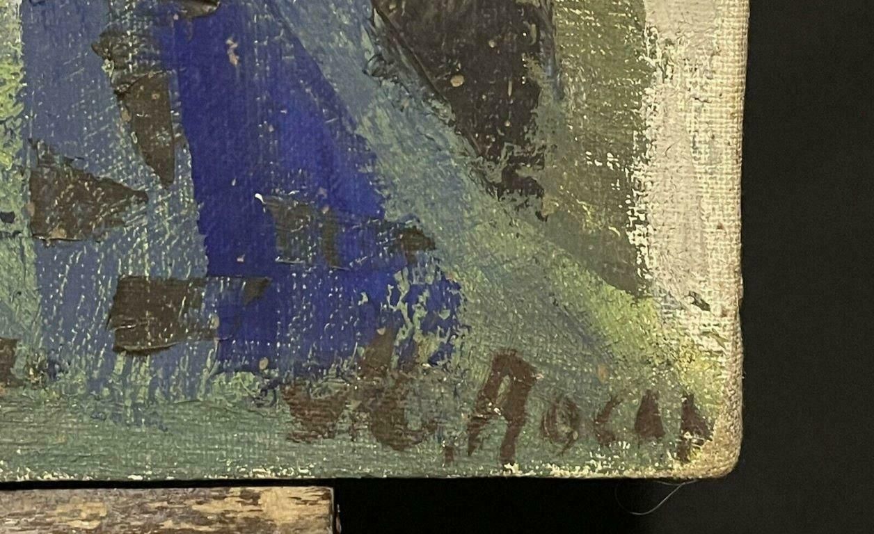 Unknownmid 20th Century French Post Impressionist Oil Kitchen Table Interior Still Lifec. 1950's photo buy