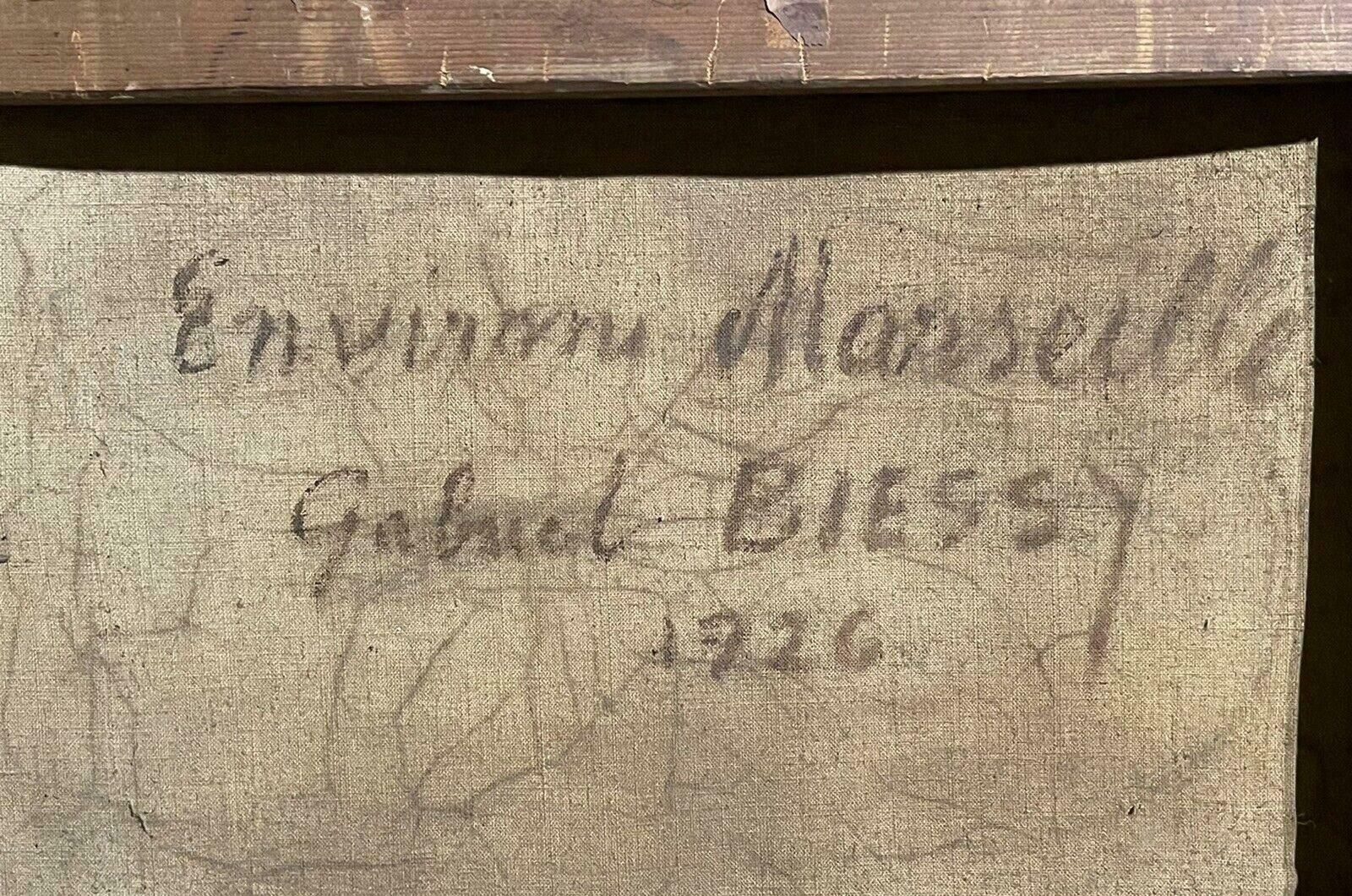 Art Unknownvintage French Signed Oil   Fishermen Chatting By Harbour   Signed & Framedmid Century photo