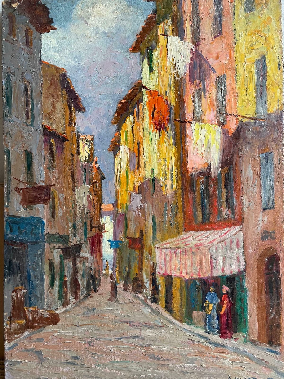 Alfred Quertant1930's French Impressionist Signed Oil   The Old Town Nice   Beautiful Coloursc. 1930's