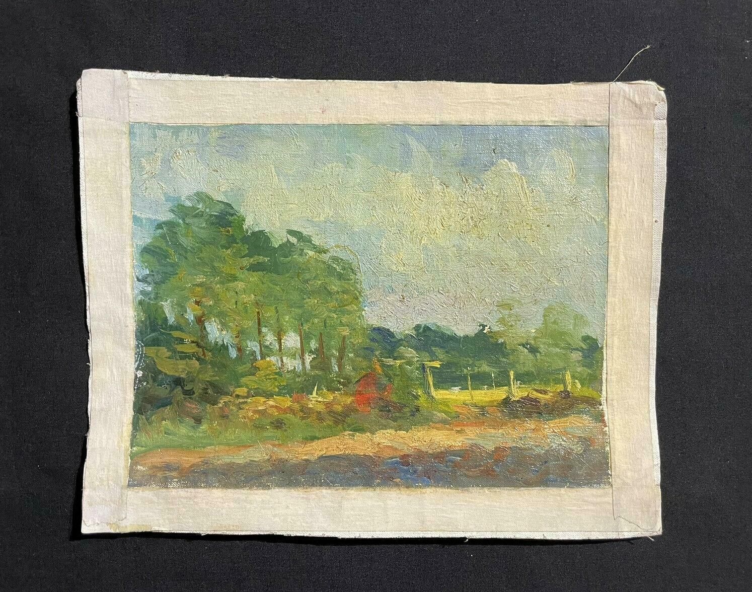 Maurice Mazeiliemaurice Mazeilie French Impressionist Oil   Golden Light Woodland Field photo furniture