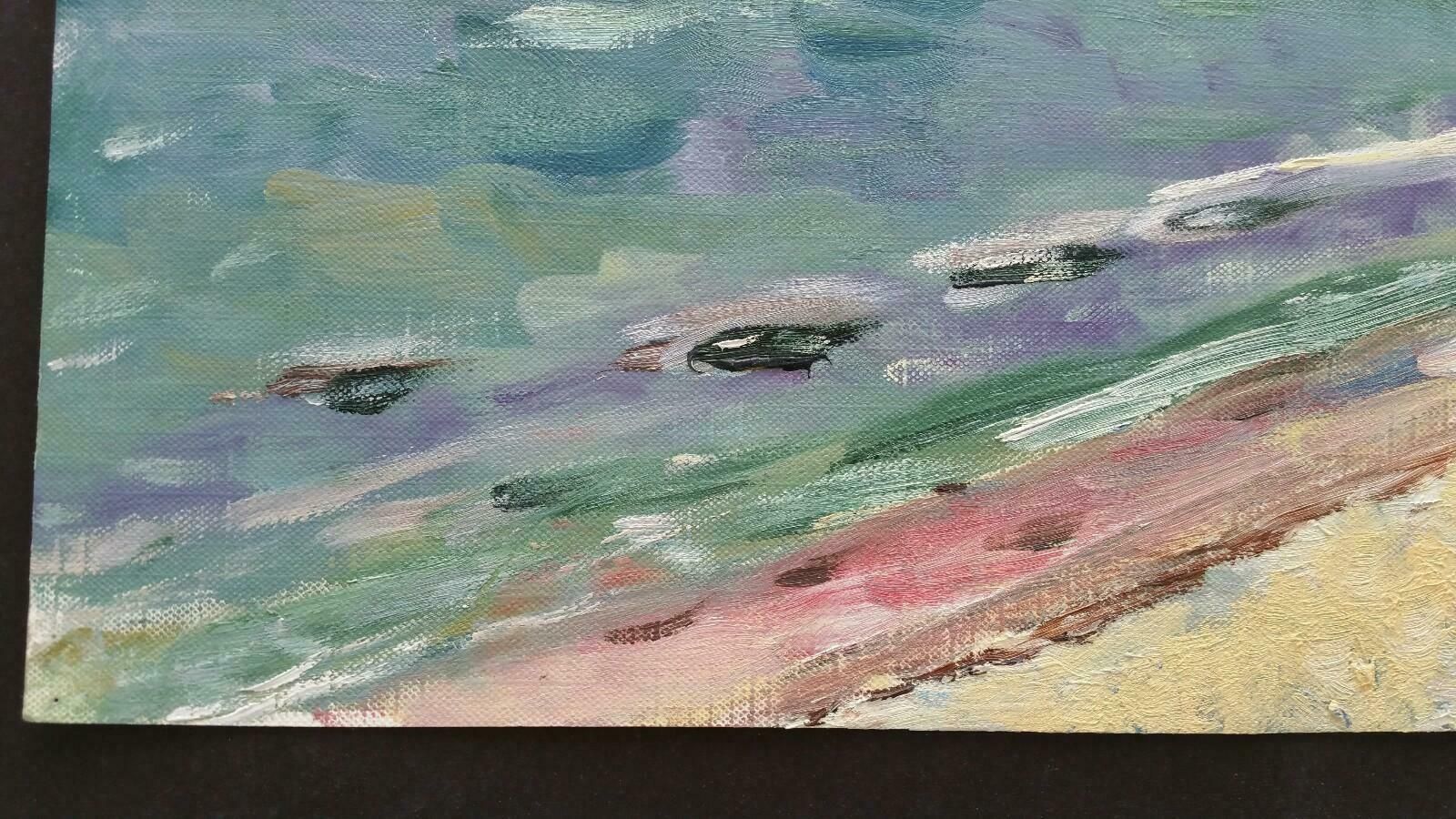 Unknown20th Century French Oil Painting A Coastal Villagelate 20th Century photo 713.0