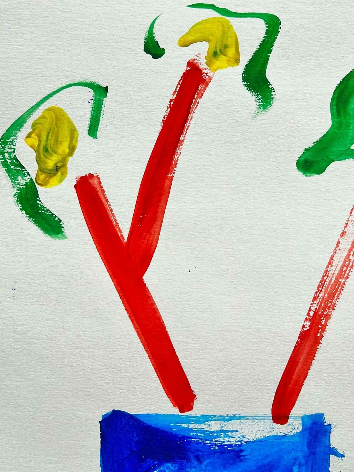 Robert Somertonabstract Expressionist British Original Watercolor Painting Shapes Patterns C. 2022 photo furniture