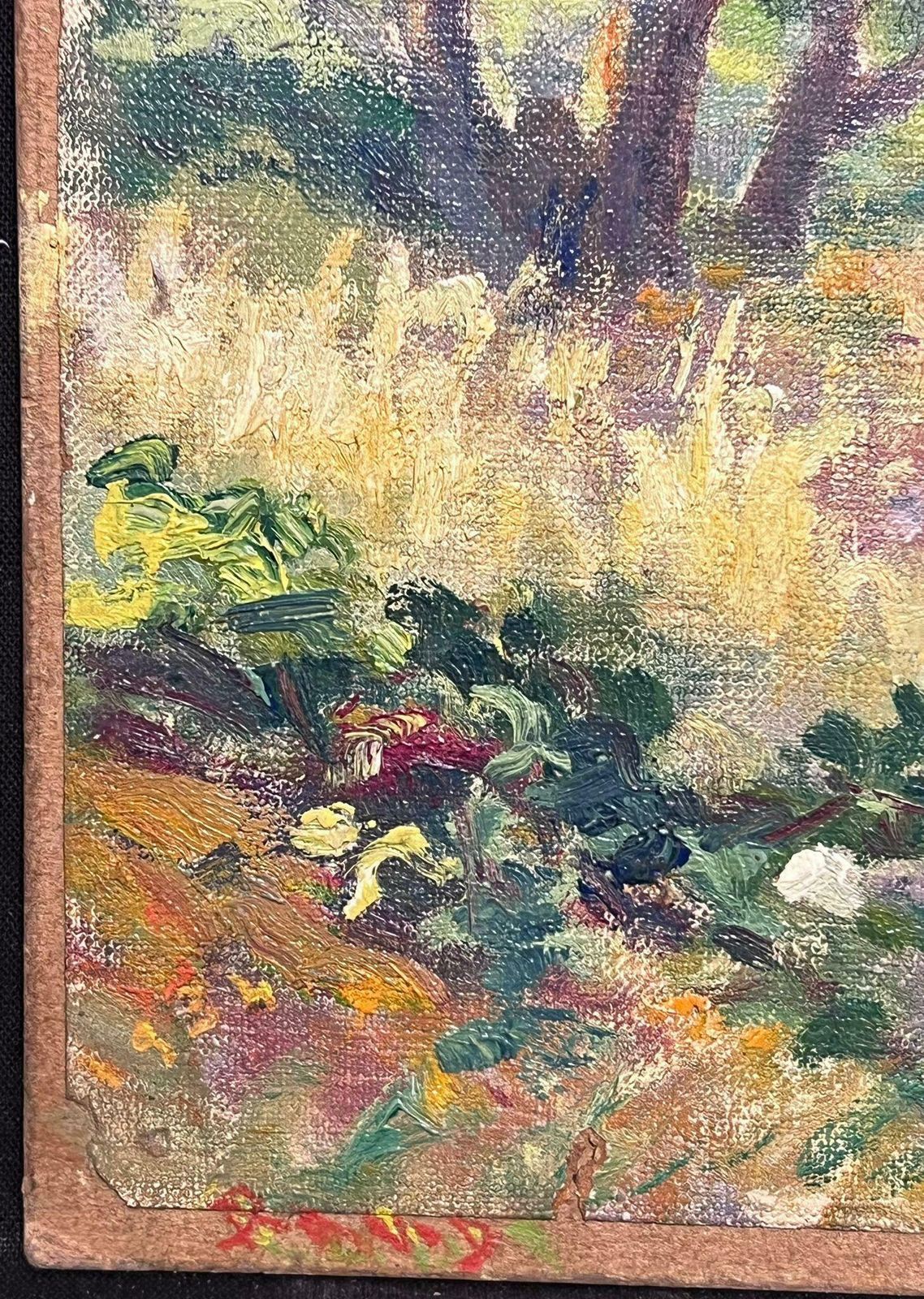 Regine Davidfrench Olive Grove In A Sunlit Valley Serene Oil Painting1950's photo Art