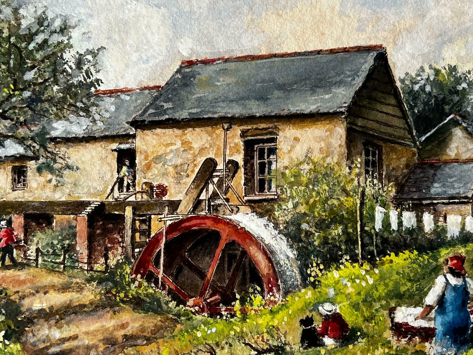 Norman A Olleycornish Spring Time Down By The Watermill , Tresmeer Cornwall photo for sale