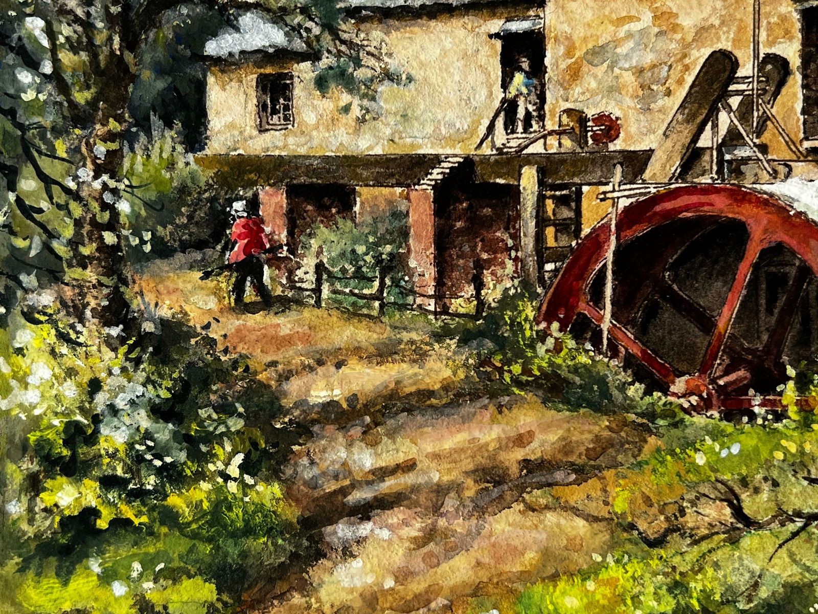 Norman A Olleycornish Spring Time Down By The Watermill , Tresmeer Cornwall photo Art