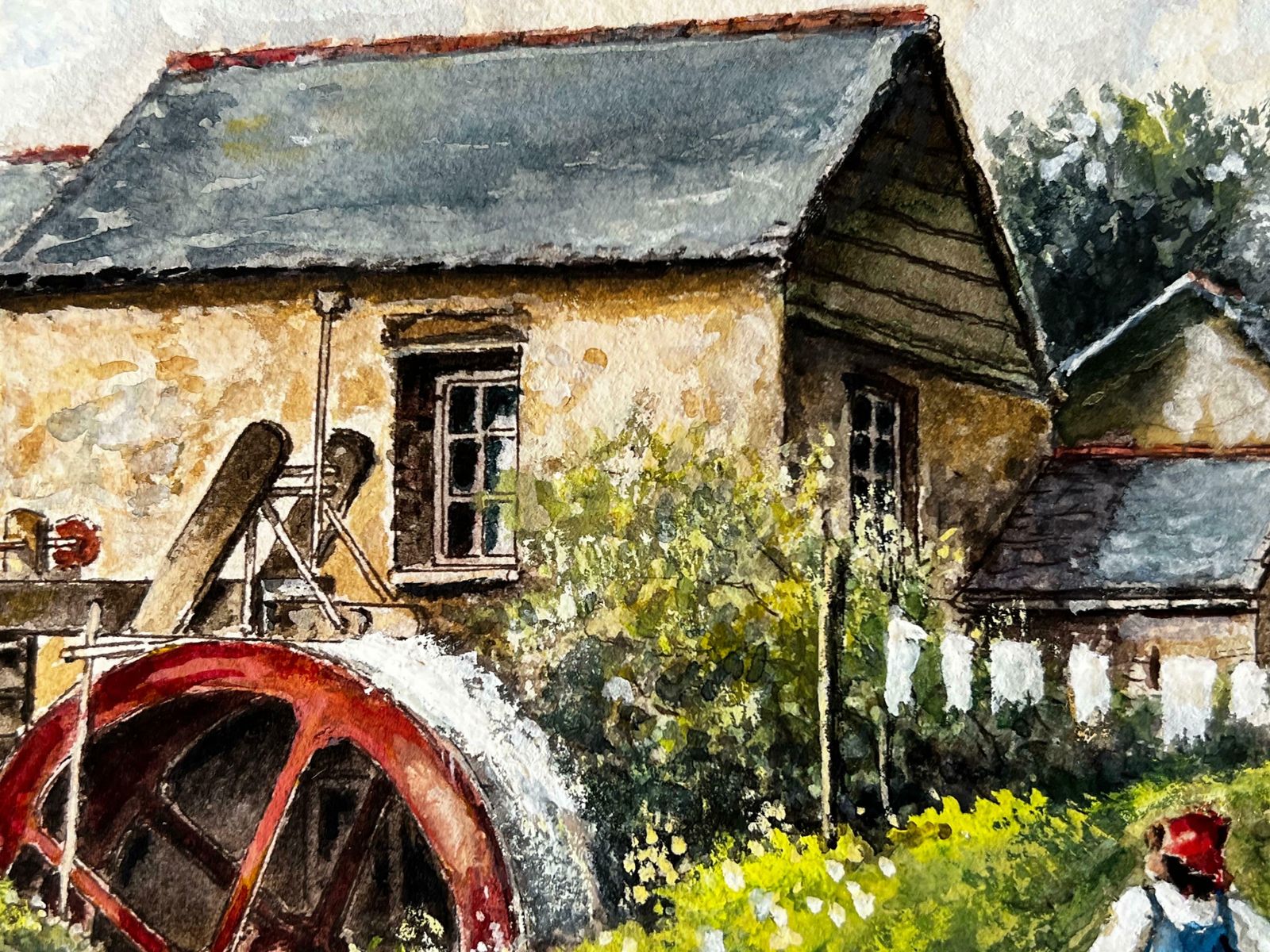Norman A Olleycornish Spring Time Down By The Watermill , Tresmeer Cornwall photo vinterior