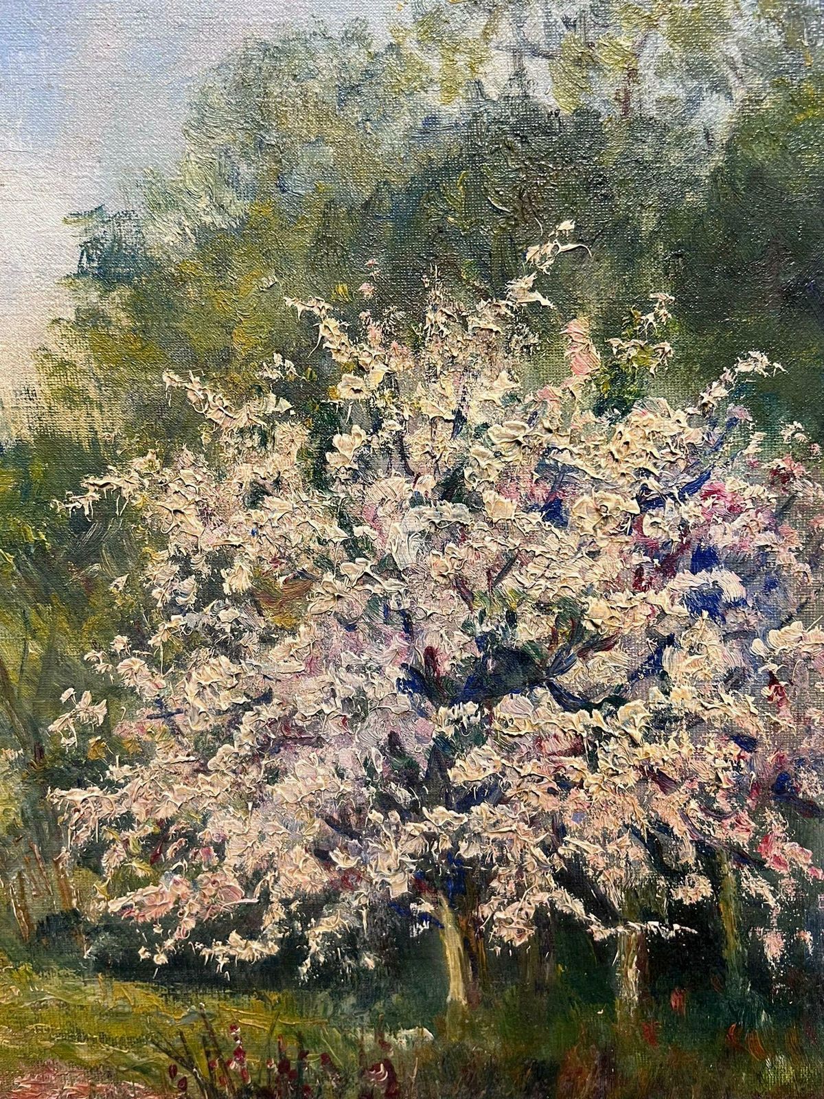 André Couchetspring Blossoms In A Countryside Landscape Painting French Impressionist Oil photo vinterior