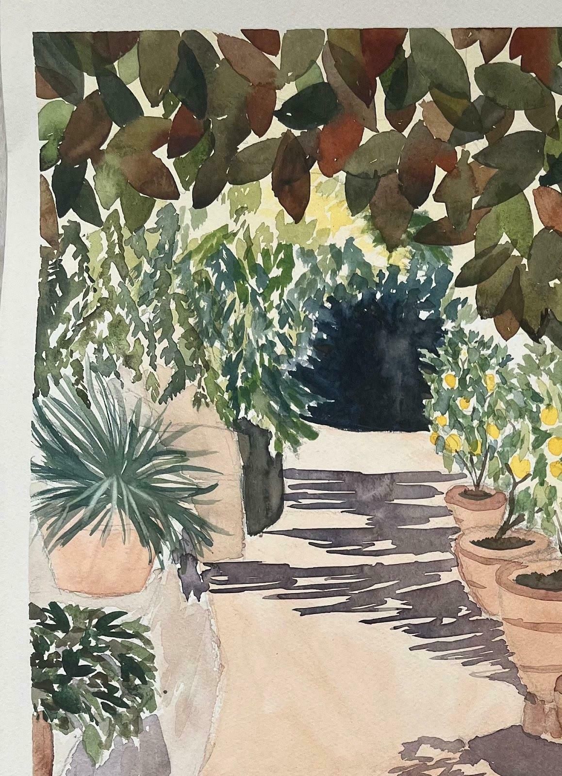 Minty Ramseylemon Trees In Montisi Italy Colourful Watercolor Painting Landscape2024 photo 484.0