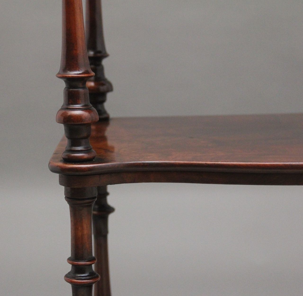 19th Century Burr Walnut Whatnot photo vintage