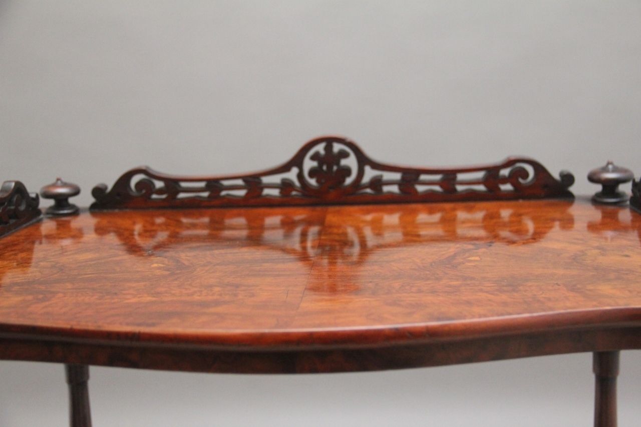 Furniture 19th Century Burr Walnut Whatnot photo