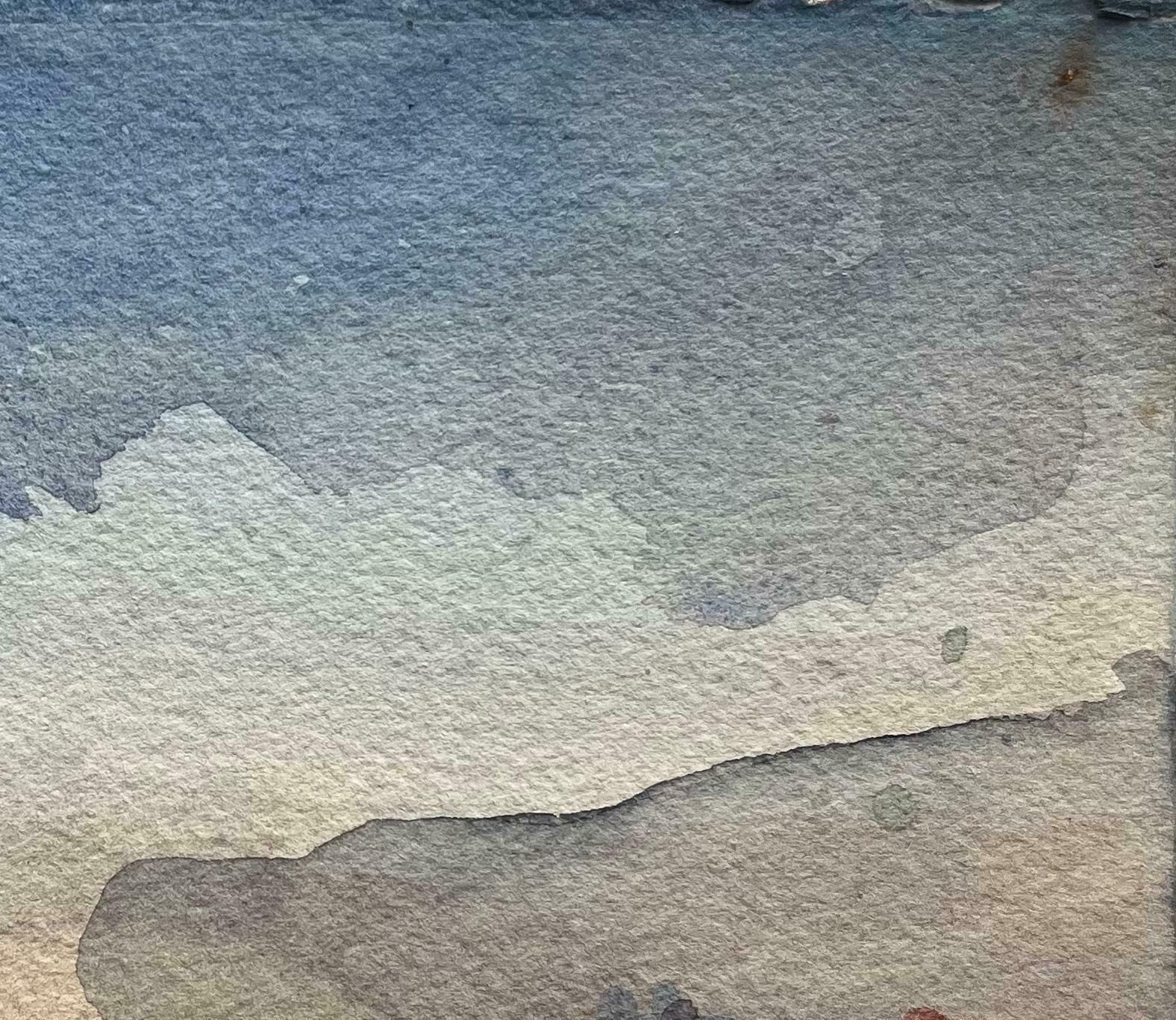 Maurice Mazeiliefrench Impressionist Watercolor Desert Landscape Of A Red Rock Formation20th Century photo vinterior