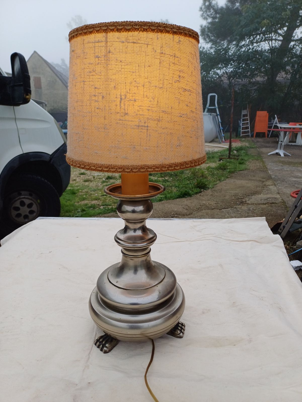 60s Tin Lamp, 1960s, Vintage photo 63.0