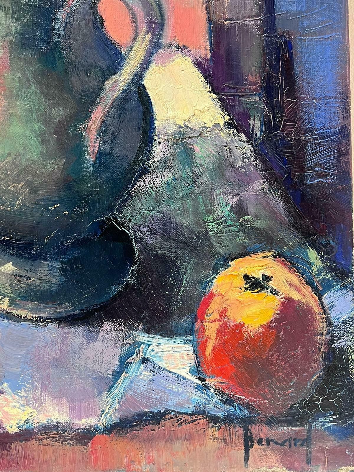 Guy Benardlarge French Post Impressionist Signed Oil Tulips, Apples & Pears Still Life photo 1527.0