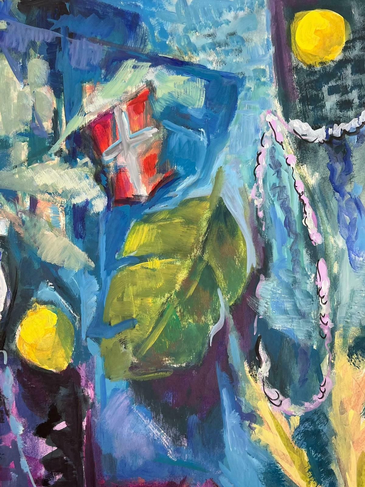 Guy Nicod 20th Century French Abstract Still Life Modernist Style Amazing Colors photo for sale