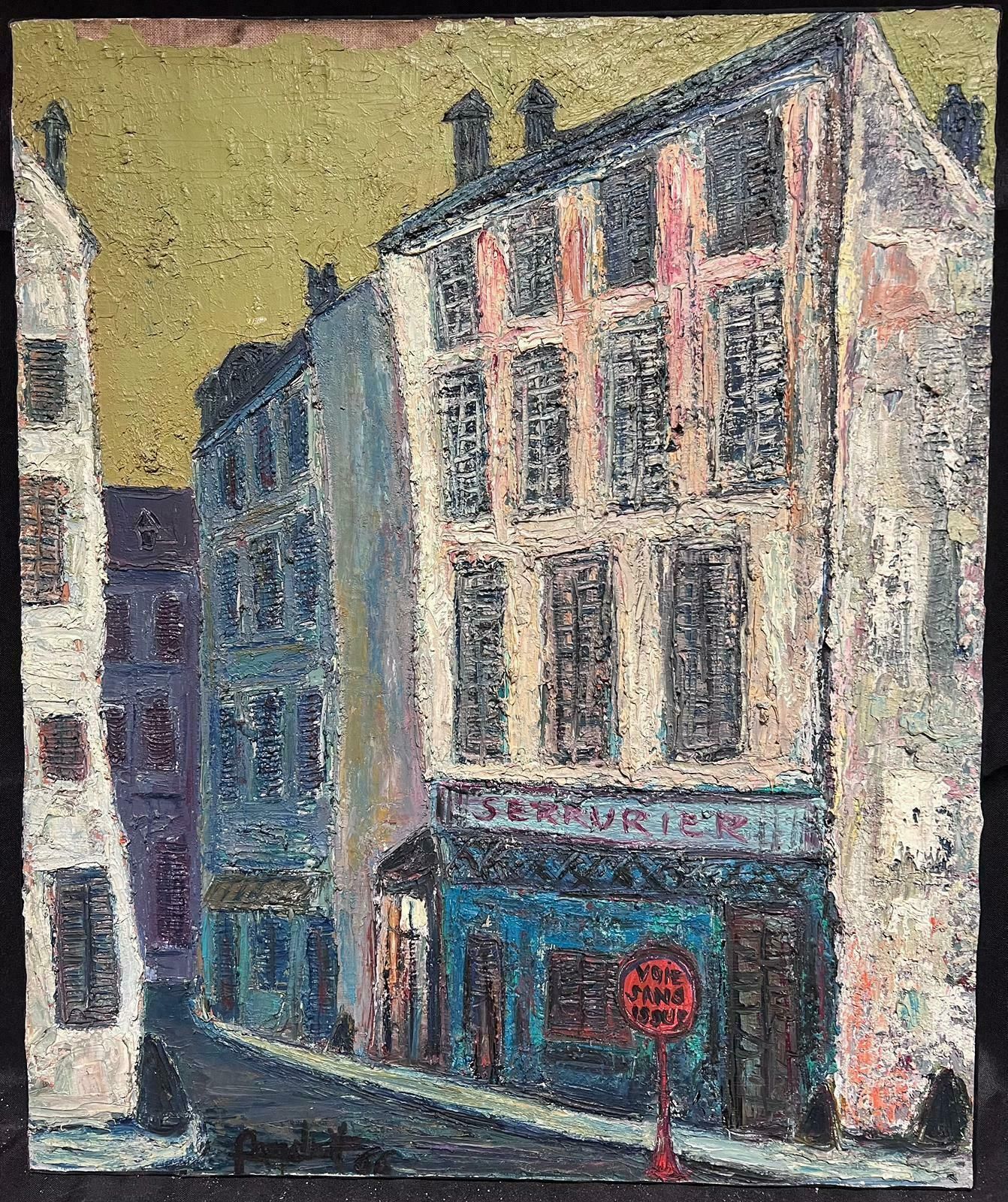 French Expressionistrouen Street Scene Thickly Painted 20th Century French Signed Oil Painting photo vinterior