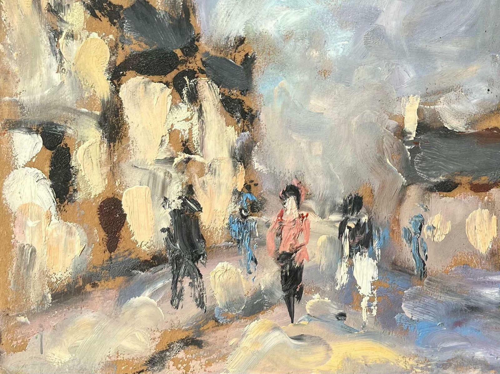 Fanch Lel"Rue De Village Animée" French Oil Painting Of A Village Street Scene2002 photo Art