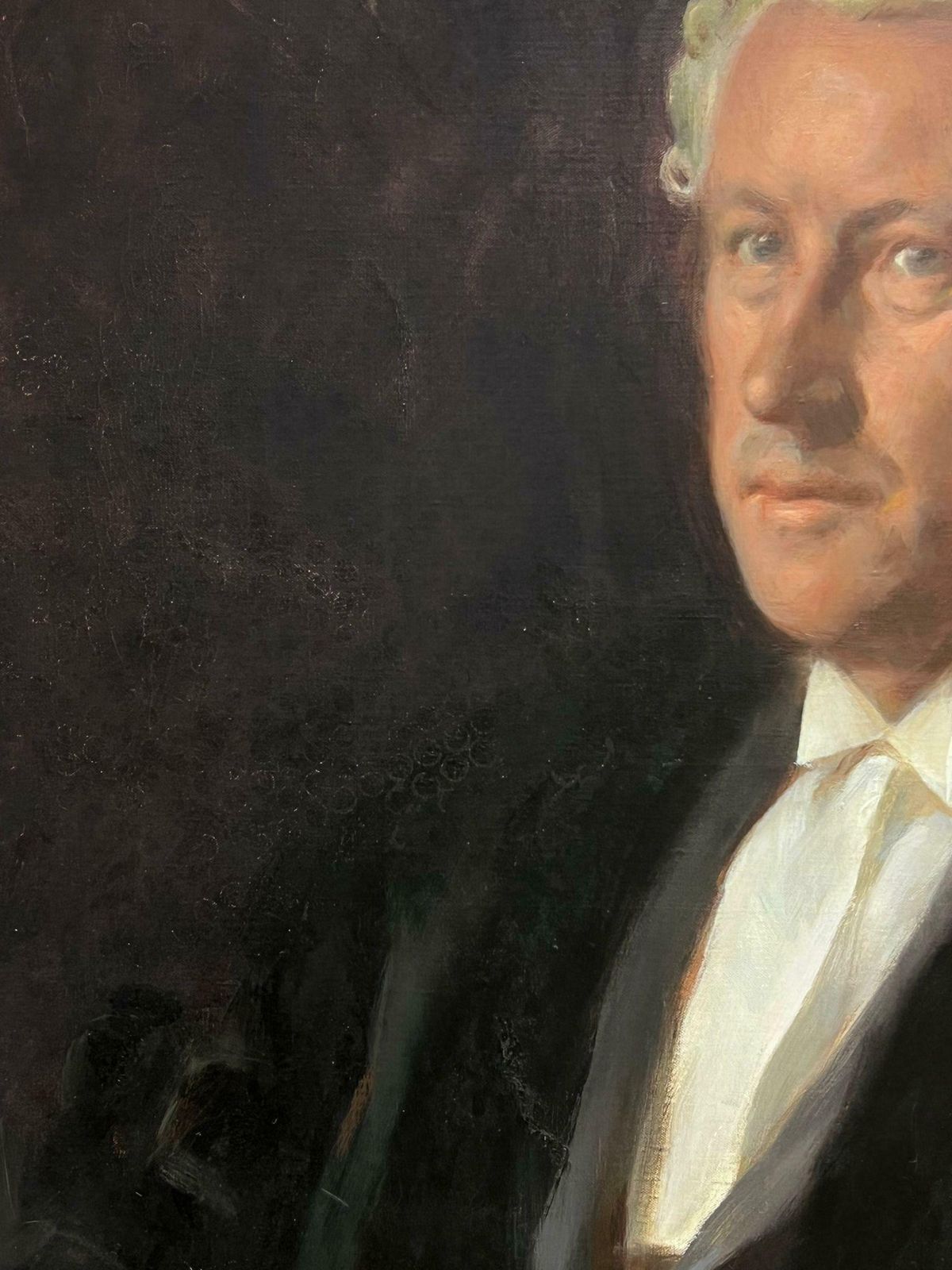 Victor Hume Moodylarge 1970's British Portrait Of A Lawyer/ Barrister In Wig Signed Oil Painting 1974 photo vinterior