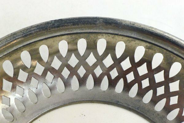 140.0 Late 19th Century Earthenware & Metal Bread Basket By Max Dannhorn, 1890s photo