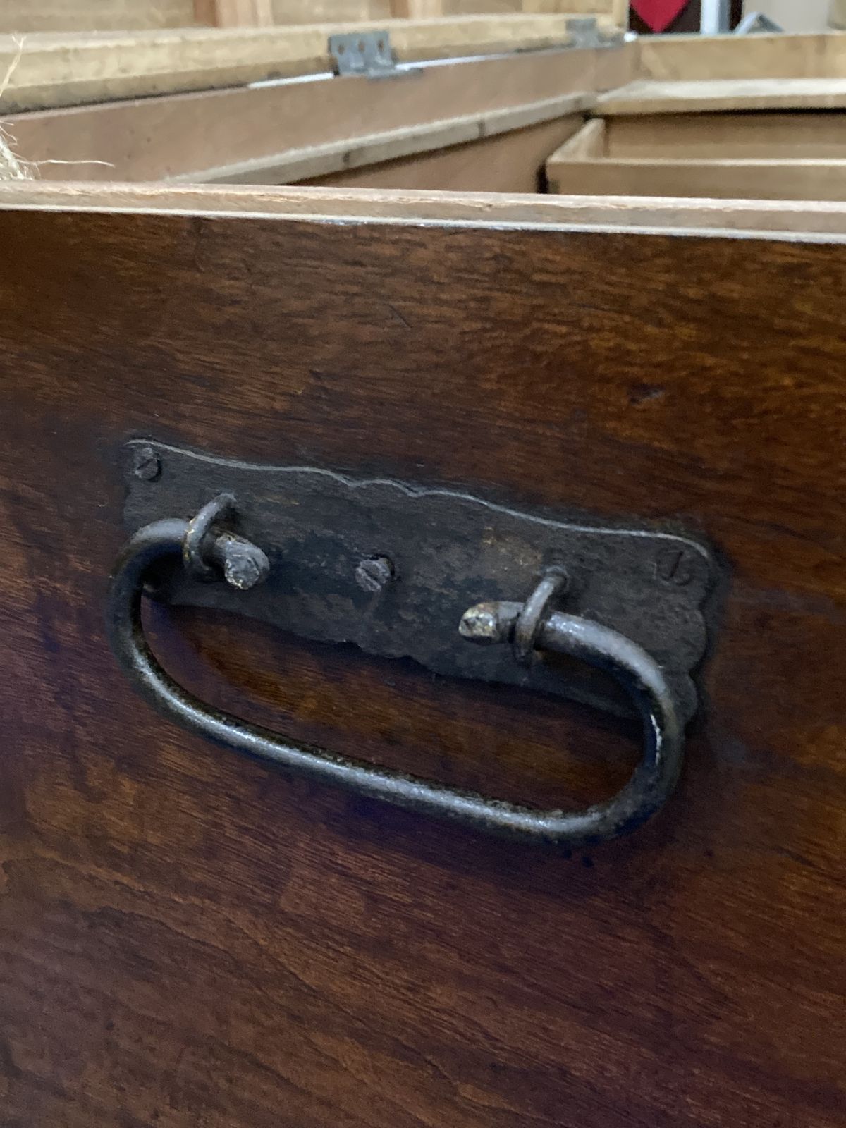 Camphor Wood 19th Century Military Campaign Trunk (England, Circa 1850) photo vinterior