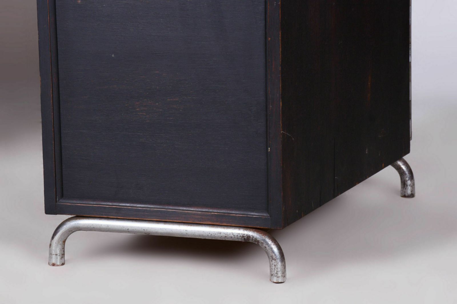 photo buy Restored Art Deco Writing Desk, By Robert Slezak, Oak, Chrome, Czech, 1930s