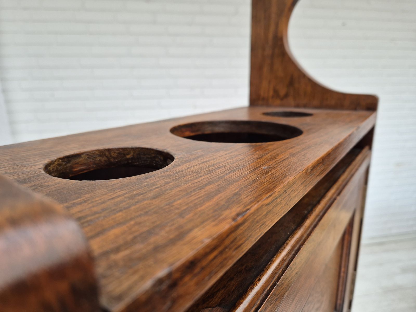 photo for sale 1950s, Scandinavian Design, Wall Cabinet, Original Good Condition, Oak Wood.