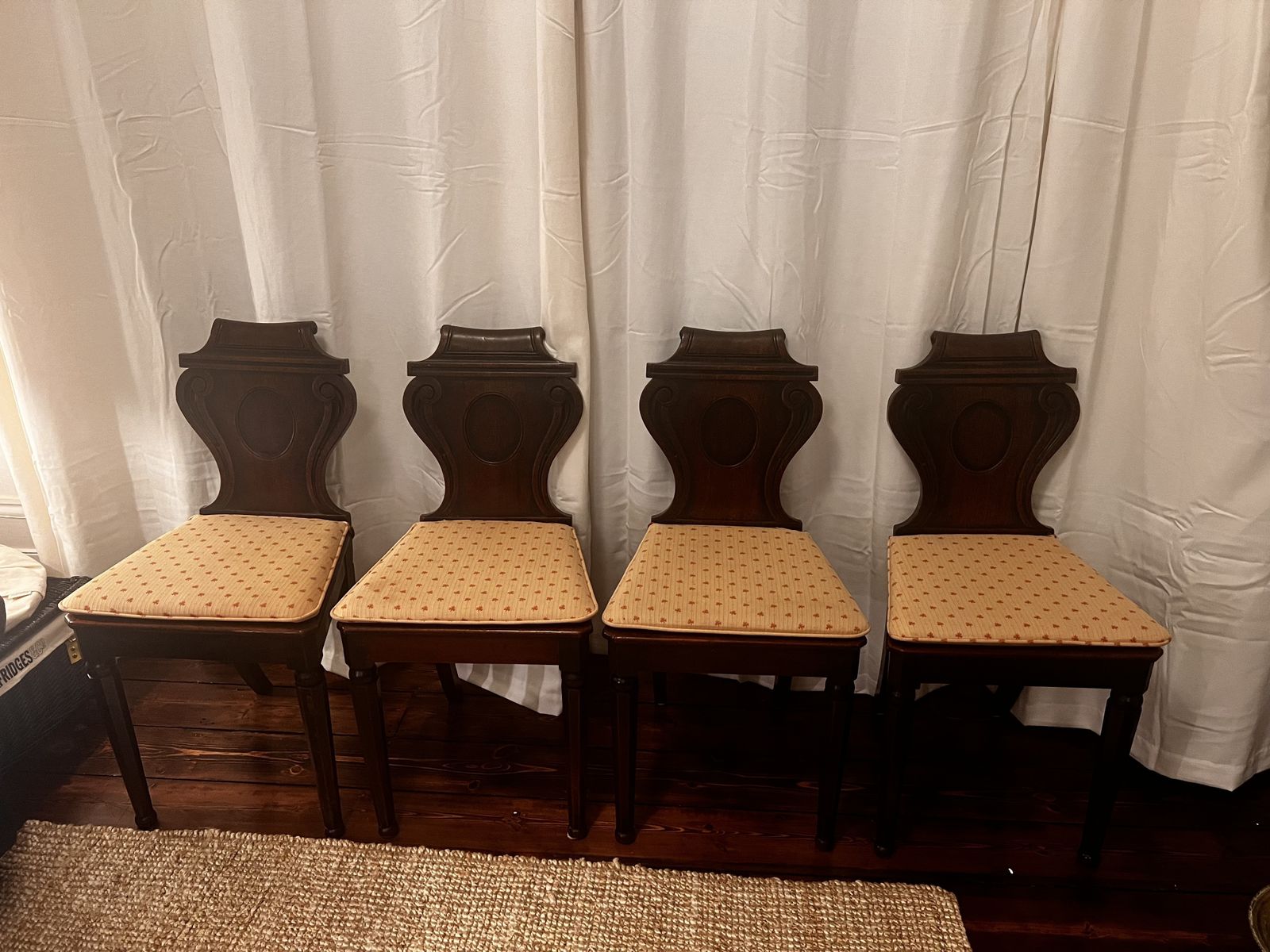A Set Of Four George IV Mahogany Hall Chairs, Circa 1825