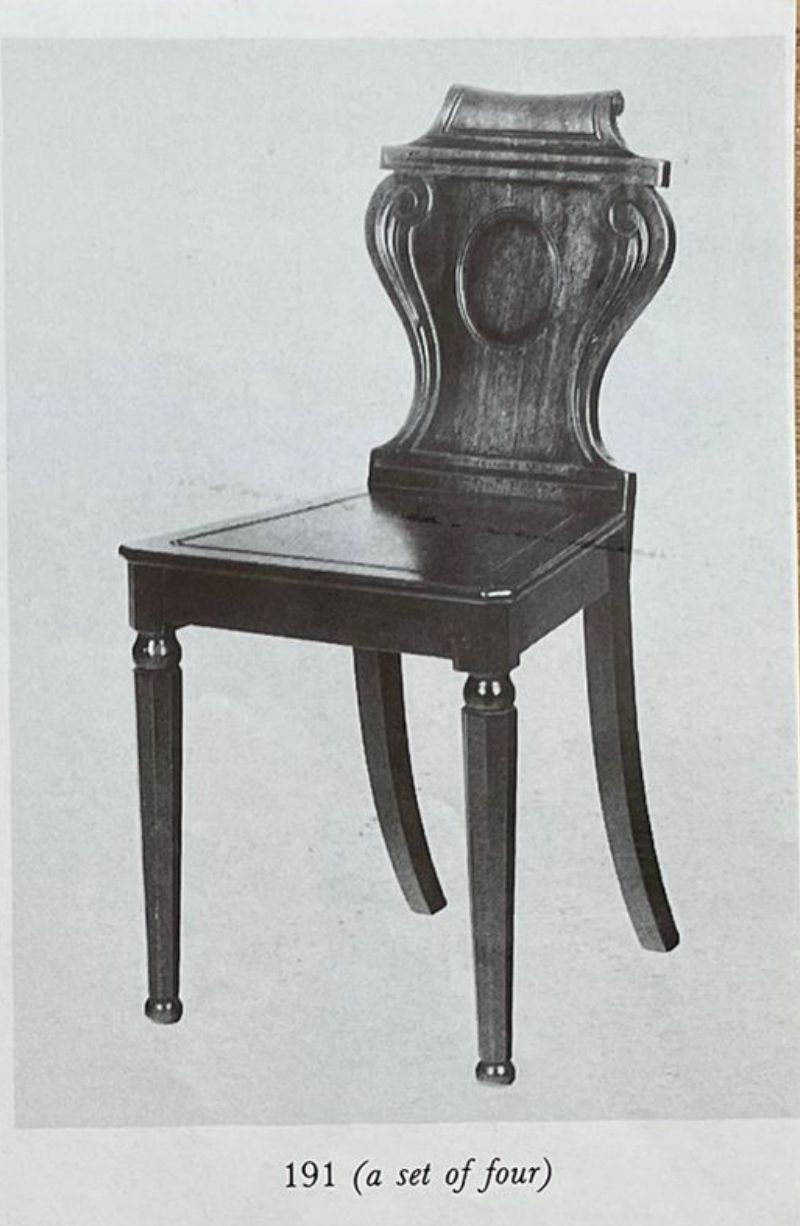 A Set Of Four George IV Mahogany Hall Chairs, Circa 1825 photo buy