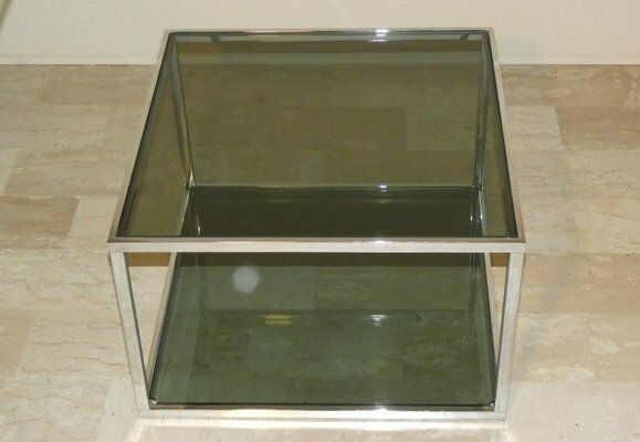 Coffee Tables In Chromed Steel And Glass, Italy, 1970s, Set Of 2 photo Furniture