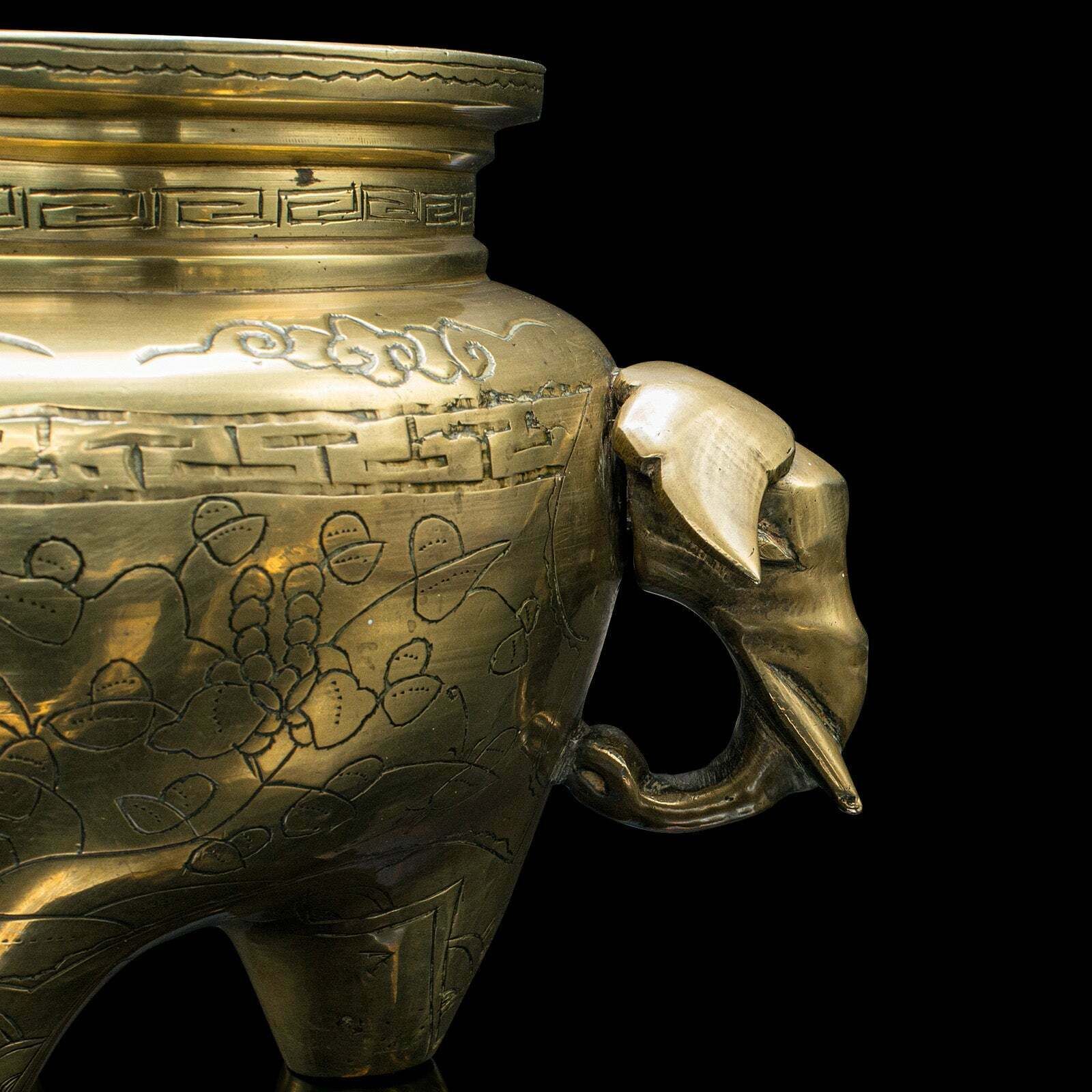 photo for sale Antique Decorative Censer, Chinese, Brass, Incense Burner, Qing, Victorian, 1900