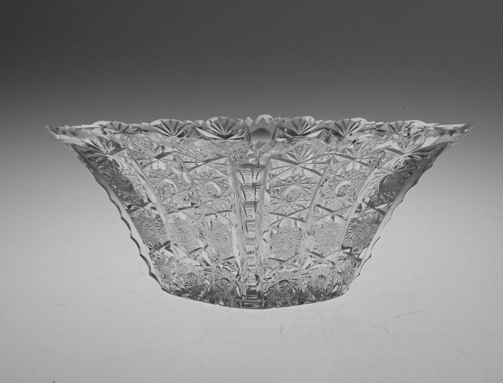 Vintage Czech  Bowl, Cut Glass Czech Glass, Cut To Clear, Czech Vintage Glass photo 68.0