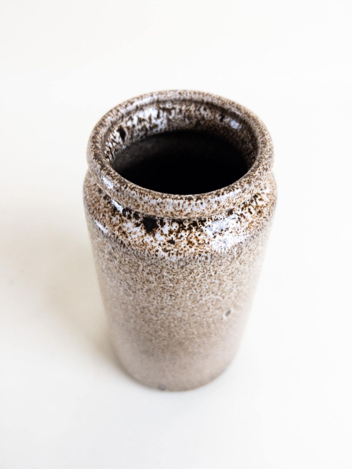 West German Pottery Vase By Scheurich 201 18   Beige White Foamy Fat Lava Vase   West German Vase photo buy